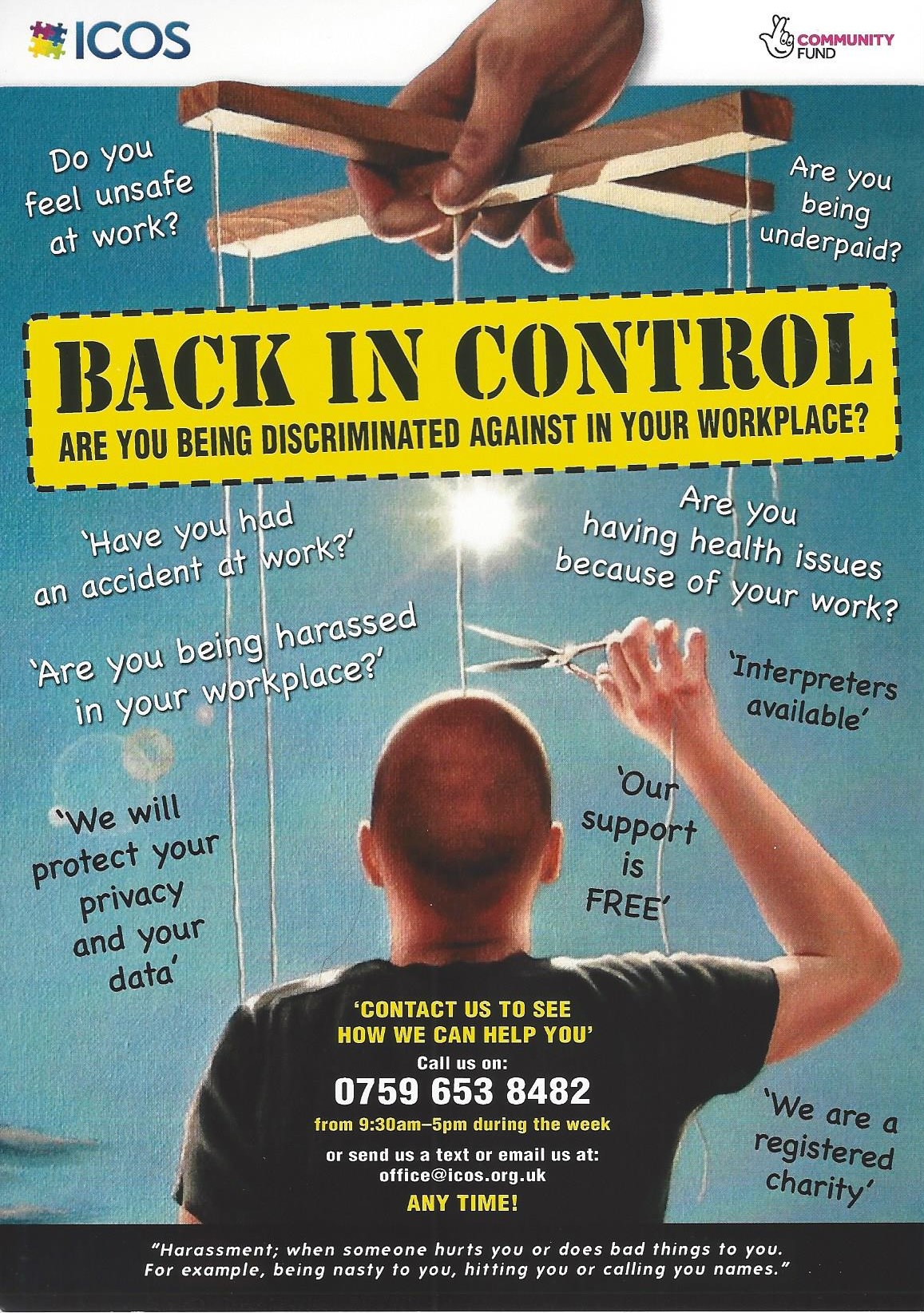 Job Opportunity PROJECT WORKER (PART-TIME) – “BACK IN CONTROL” Project ...