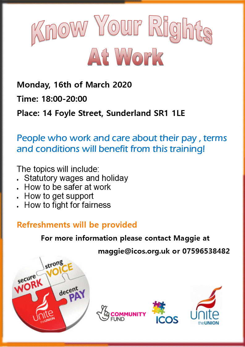 Know Your Rights At Work Training 16 March 2020 International